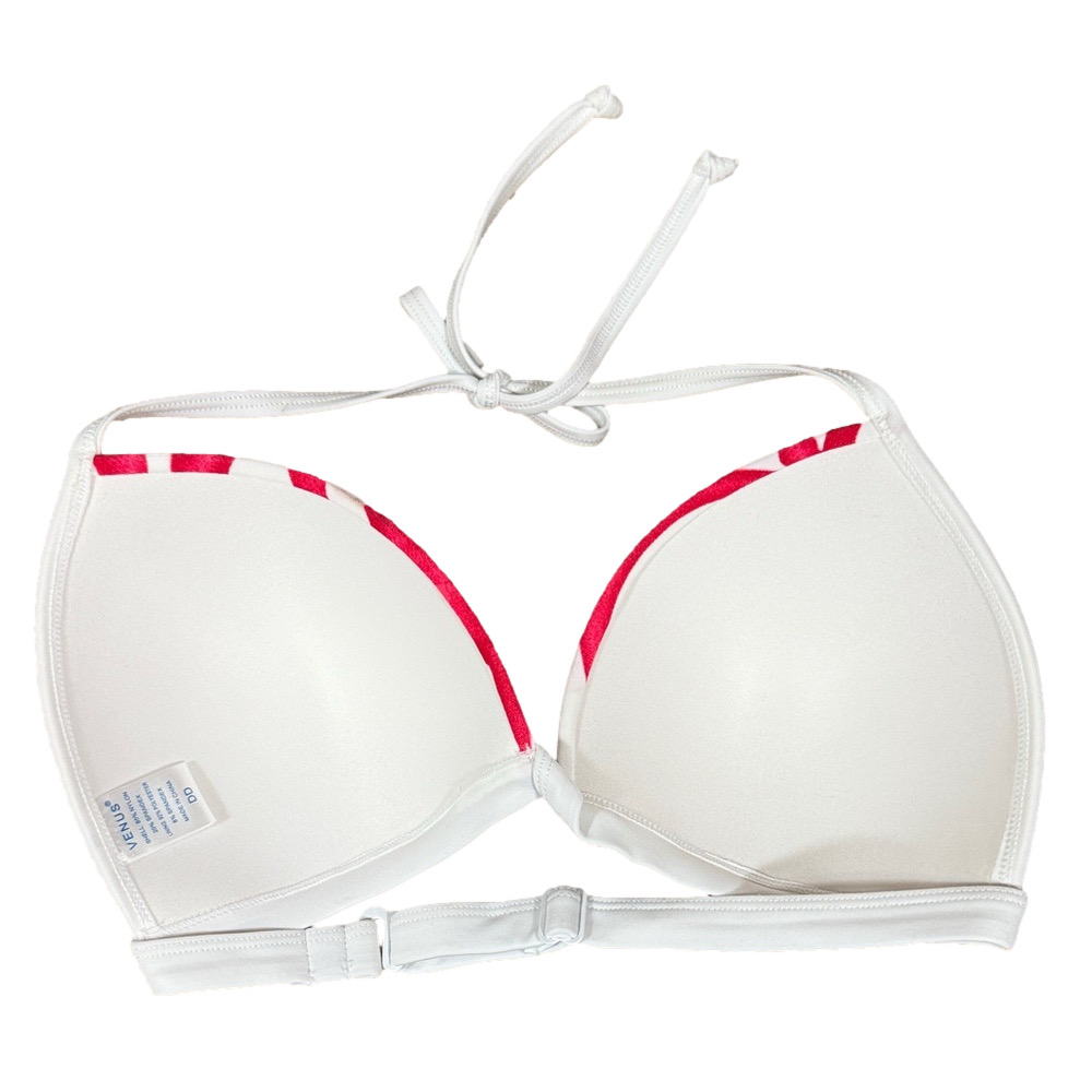 VENUS White and Pink Swirl Halter Bikini Top - Picture 3 of 8